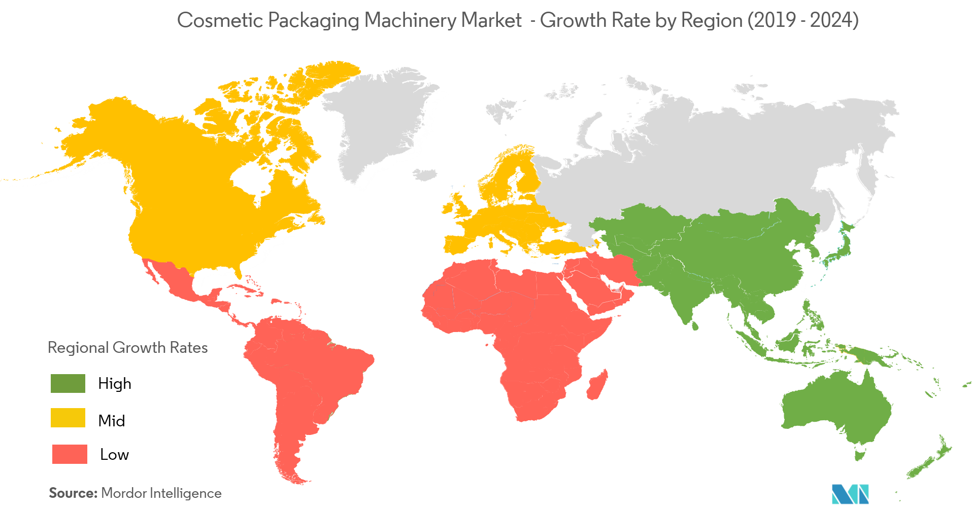 Cosmetic Packaging Machinery Market Growth by Region